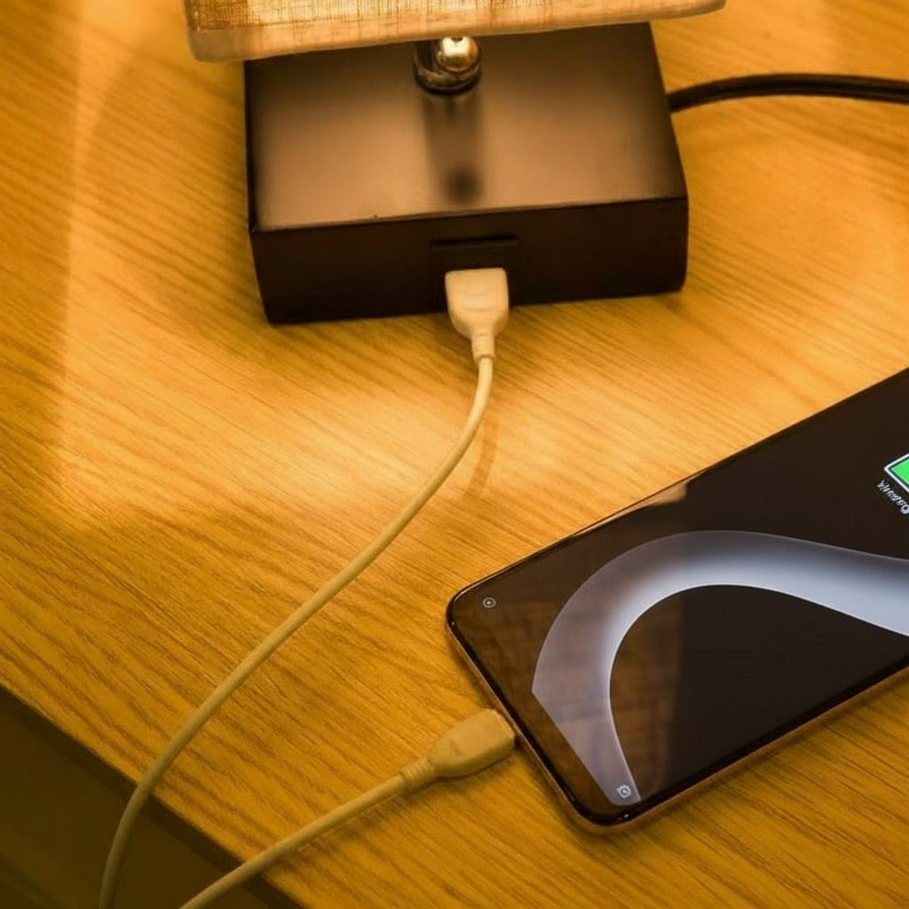 LinenCharge - Luminária de Mesa