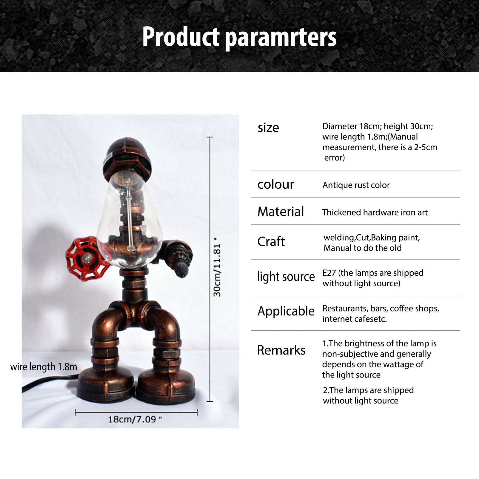 Ferrovia - Luminária de mesa