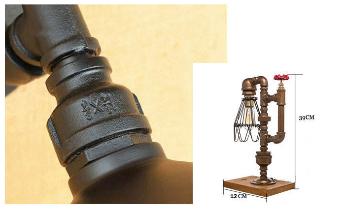 PipeRust — Candeeiro de Mesa