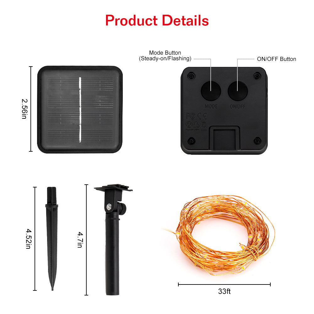 CopperGlow - Decoração de Natal Solar/Led